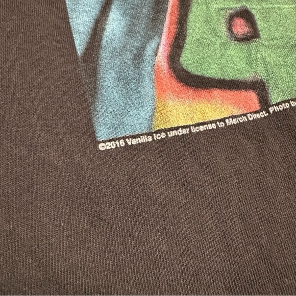 Vanilla Ice Band Graphic Tee 2016 Merch Direct Ice Ice Baby Size XL Black - Picture 4 of 5